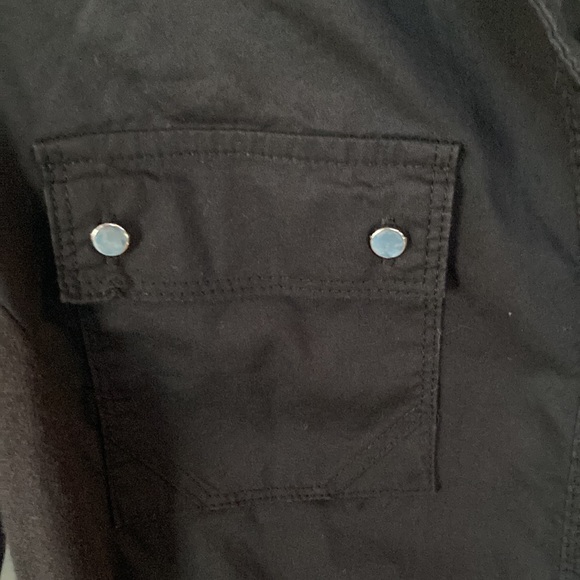 ❤️‍🔥5/20$ ZAC&RACHEL💫 Women’s Black Button-Up Collar Dress Shirt - Picture 5 of 8